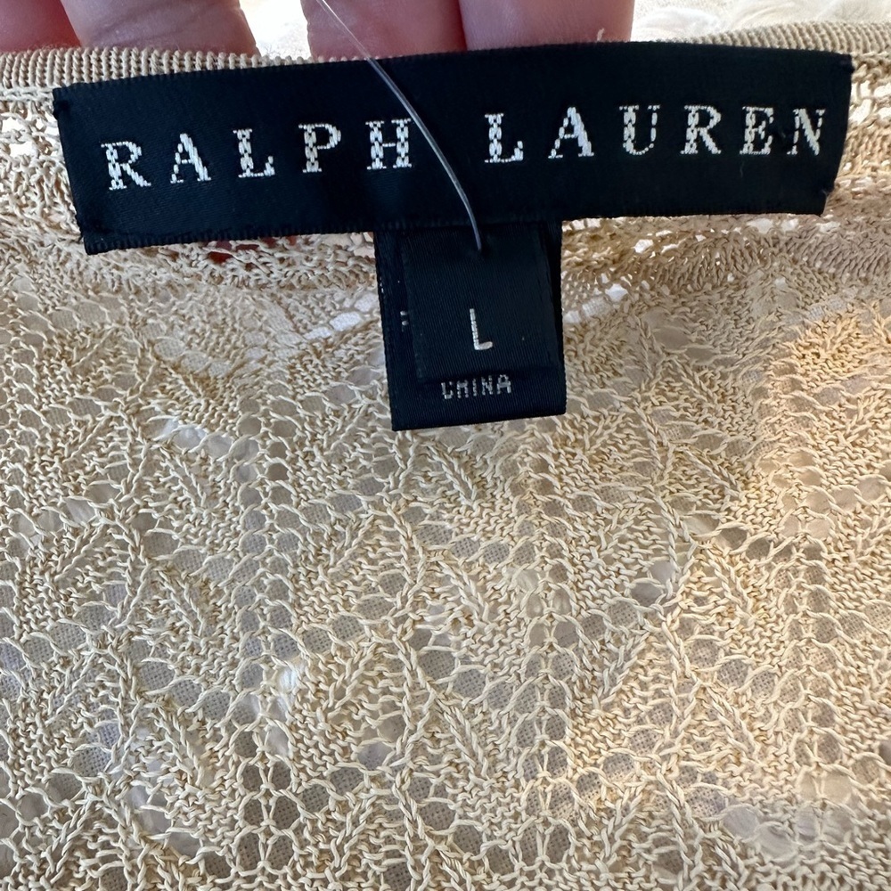 Ralph Lauren Long Sleeve Crochet Knit Sweater - Picture 11 of 12